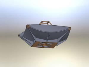  Antena em fibra de carbono dobrável de 2.4m montada em veículo 