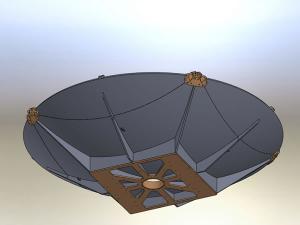  Antena em fibra de carbono dobrável de 2.4m montada em veículo 