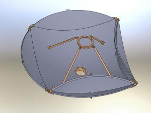  Antena em fibra de carbono dobrável de 2.4m montada em veículo 