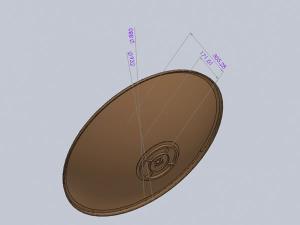  Refletor de antena VSAT 0.88m, 1.0m 