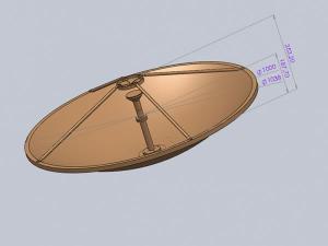  Refletor de antena VSAT 0.88m, 1.0m 