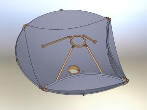  Antena em fibra de carbono dobrável de 2.4m montada em veículo 