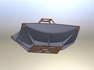  Antena em fibra de carbono dobrável de 2.4m montada em veículo 