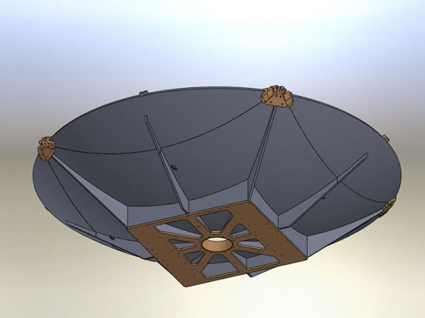  Antena em fibra de carbono dobrável de 2.4m montada em veículo 