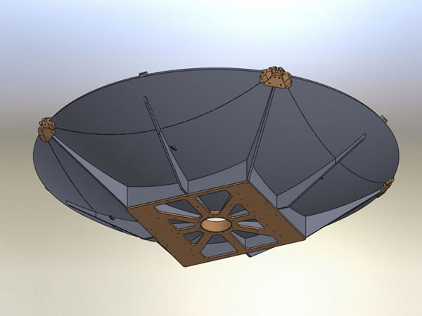  Antena em fibra de carbono dobrável de 2.4m montada em veículo 